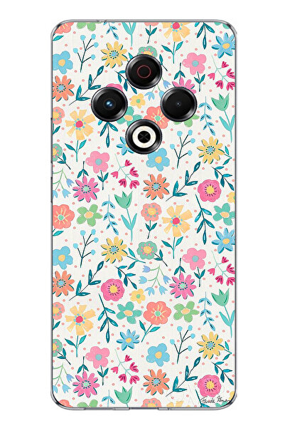 TechTree حافظة سيليكون مزخرفة متوافقة مع تكنو سبارك مطبوع