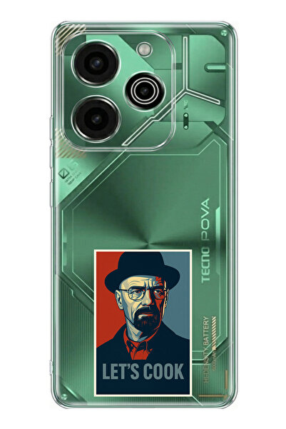 TechTree حافظة سيليكون متوافقة مع هاتف Tecno Pova 6 Pro من Lets Cook مطبوع