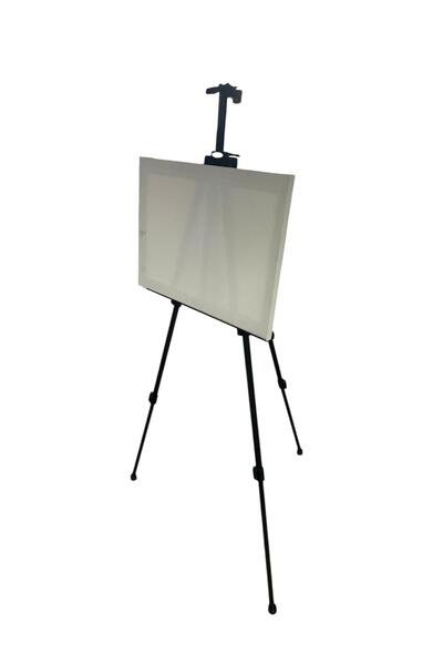 tuvval METAL ŞÖVALE TELESKOPİK AYAKLI SİYAH