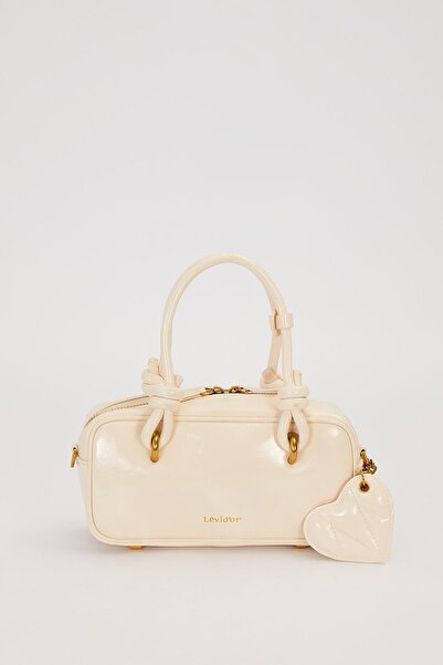 Levidor Cream Knot Strap Detailed Handbag