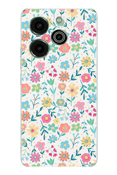 TechTree حافظة سيليكون متوافقة مع تكنو بوفا 6 برو مطبوع