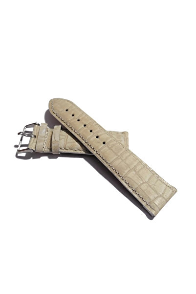 FADO Genuine Leather Watch Band Compatible with Every Watch Cream 22 mm (322)