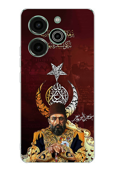 TechTree حافظة سيليكون متوافقة مع هاتف Tecno Pova 6 Pro من عبد الحميد هان مطبوع