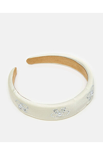 REDTAG Girls White Embellished Headband