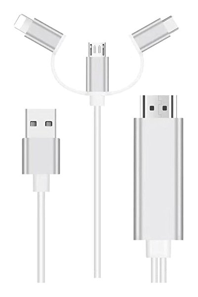 The Bros FBS (3-in-1) 2M HDMI Cable HDTV Adapter AV Cable For Lightning/Micro...