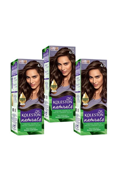 wella koleston Naturals Saç Boyası 4/0 Kahve X 3 Adet