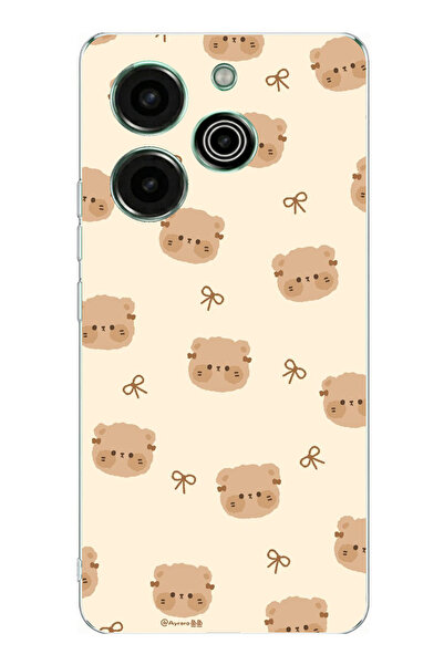 TechTree حافظة سيليكون متوافقة مع تيكنو بوفا 6 برو مطبوع