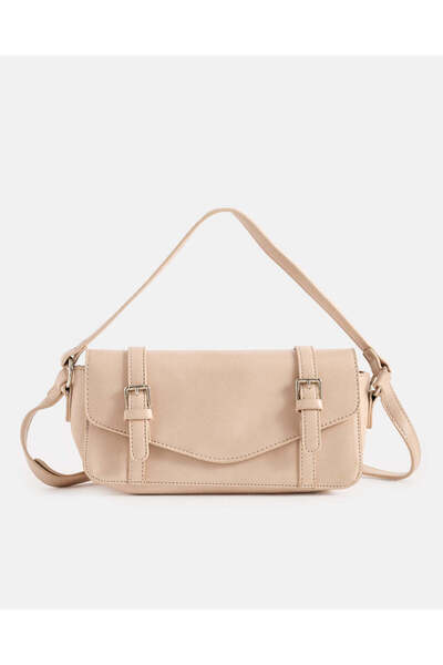 REDTAG Women Beige Embellished Cross Body Bag