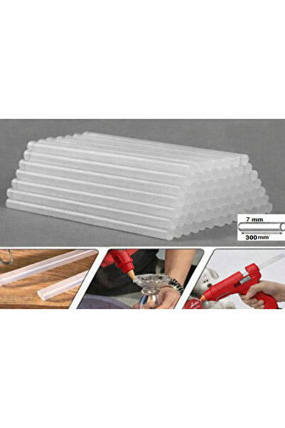 HANK TİCARET İnce Silikon Çubuk Sıcak Silikon Tabanca Mumu – 2 Adet | 30 cm