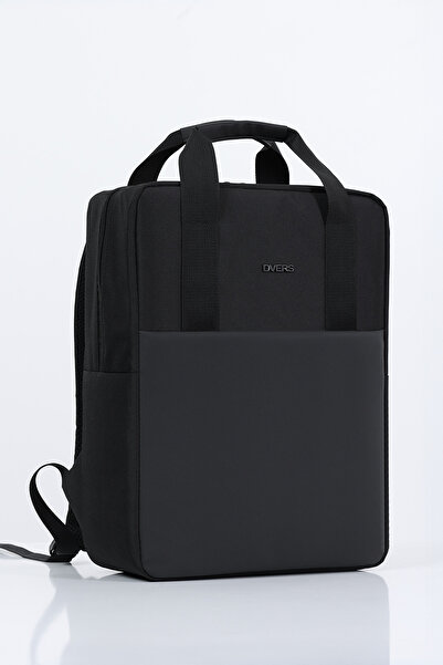 D'VERS 15.6-16.1-16.9 Inch Compatible Black Laptop Backpack with Water Repell...