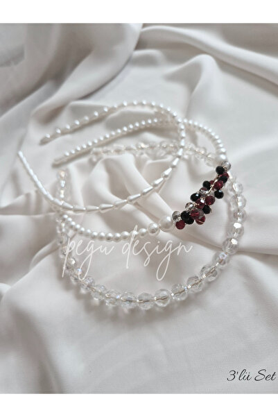 pegu baby collection SET DE 3 Mărgele tăiate în cristal și coroană de perle, ...