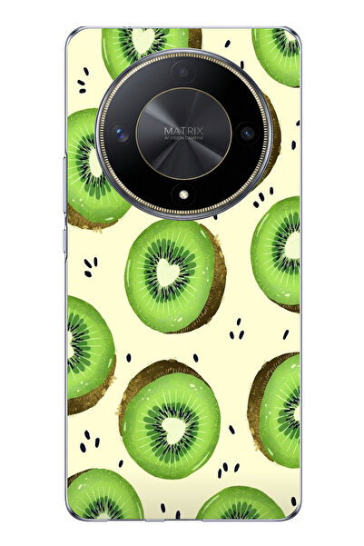 TechTree حافظة سيليكون متوافقة مع Honor X9B وشرائح الأفوكادو الخضراء وقلب الك...