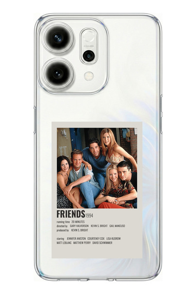 TechTree غطاء سيليكون مطبوع متوافق مع هاتف أوبو رينو 14 5G بتصميم ملصق صغير ل...