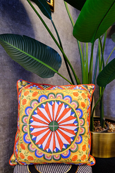 DEKOMOD 1 Pcs Digital Printed Decorative Double-Sided Color Pattern Throw Pil...