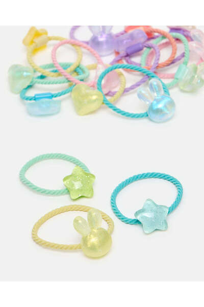 REDTAG Girls Assorted Embellished Elastic Set (Pack of 20)