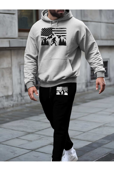 ELAN WEAR Printed Unisex Tracksuit Set Relaxed Fit