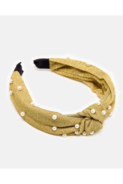 REDTAG Women Gold Pearls Head Band