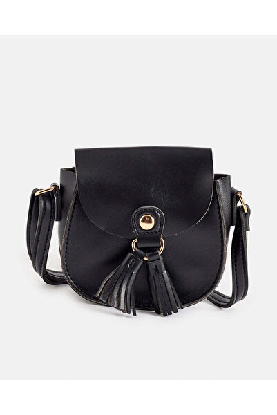 REDTAG Girls Black Embellished Crossbody Bag