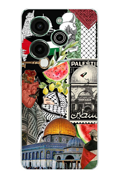 TechTree حافظة سيليكون متوافقة مع هاتف Tecno Pova 6 Pro من فلسطين فريديتي كول...