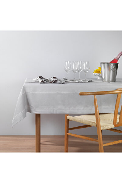 Schafer Home Pia Tablecloth Set 12 Pieces - Gray