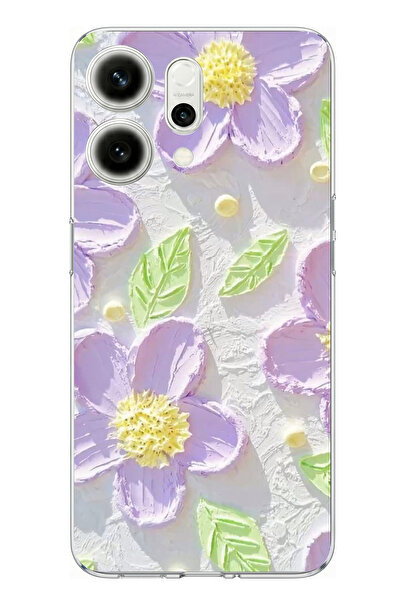 TechTree حافظة سيليكون متوافقة مع هاتف اوبو رينو 14 5G، مور باباتياس، مطبوع