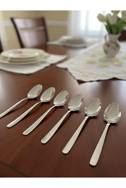 AiroBazar Stainless Steel Teaspoon Set of 6 – Shiny, Durable, and Stylish Design
