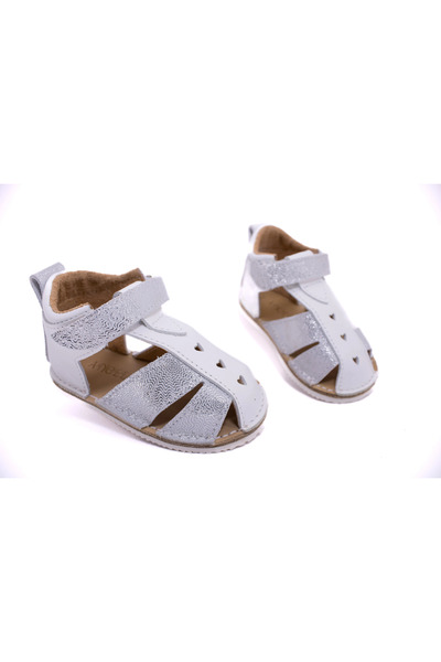 Angel Leather Barefoot Sandals for First Steps - Natural Leather