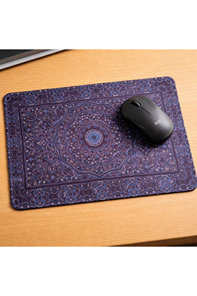 hodie collection Carpet/Rug Patterned Navy Blue Mousepad – Non-Slip Base, Sti...