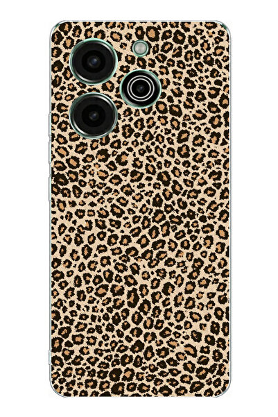 TechTree حافظة سيليكون متوافقة مع تصميم ليوبارد مطبوع من تكنو بوفا 6 برو