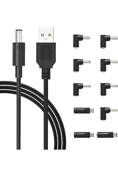 The Bros Universal 5V USB to DC 5V Power Cord 5.5 2.1 mm Plug Connector Tip J...