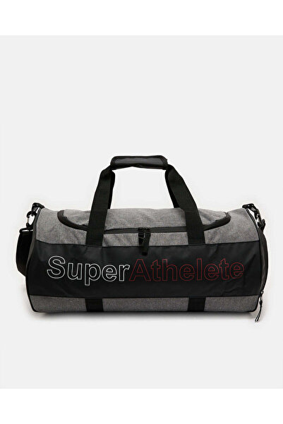REDTAG Men Grey And Black Gym Bag