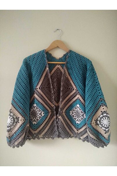 Guashe Hand Knitted Motif Cardigan