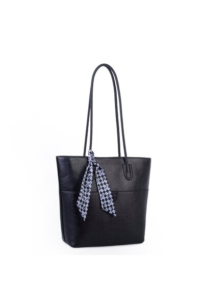 Nas Bag vera çanta Kadın Büyük Boy İkili Omuz Çanta Seti Siyah