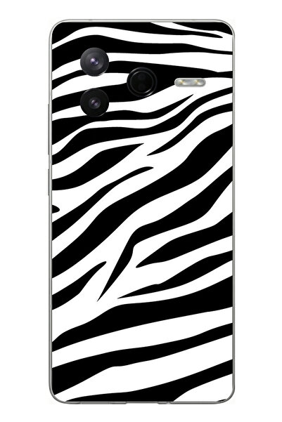 TechTree Poco F7 Pro Compatible Zebra Design Printed Silicone Case