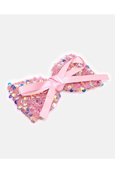 REDTAG Girls Pink Ribbon Hair Clip