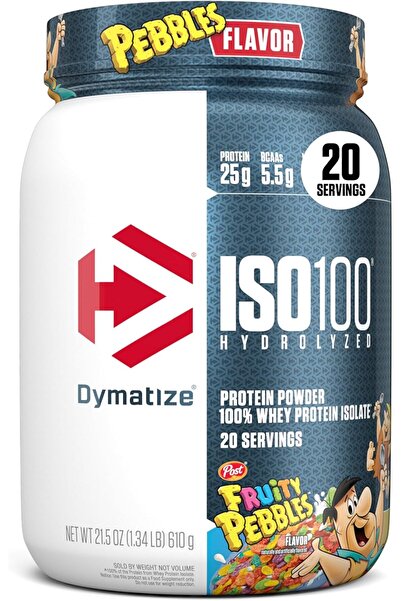 Dymatize ISO 100 Hydrolyzed whey protein isolate, Fruity Pebbles, 1.34 LB, Su...