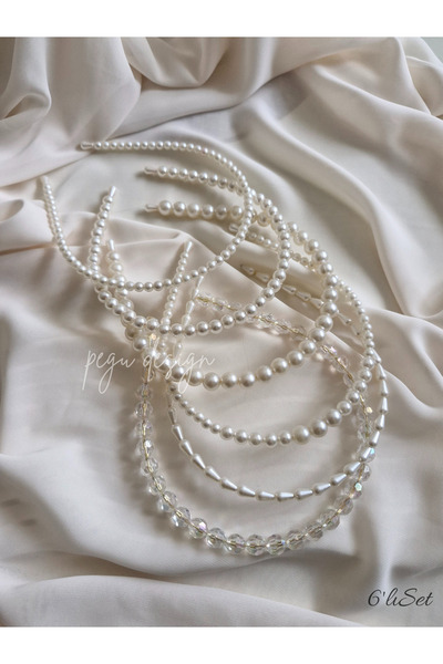 pegu baby collection 6 Piece Mega Set Pearl Rowed Crown Set