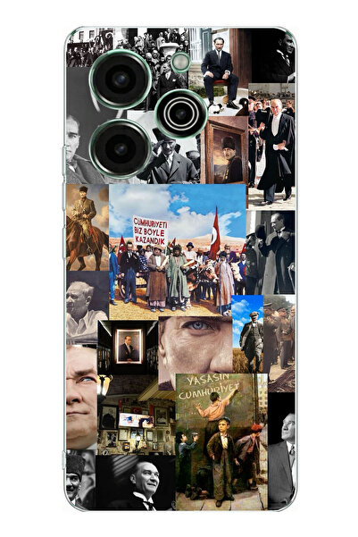 TechTree حافظة سيليكون متوافقة مع هاتف Tecno Pova 6 Pro من أتاتورك ريبابليك م...