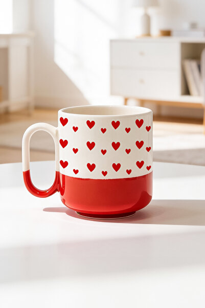 BB TRADE Heart Design Ceramic Printed Pro Mug Cup 330ml