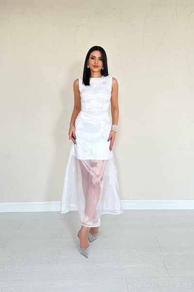 Kosta Moda Elbise beyaz şik