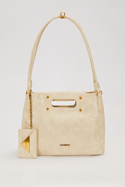 Levidor Mink Envelope Charm Detailed Shoulder Bag