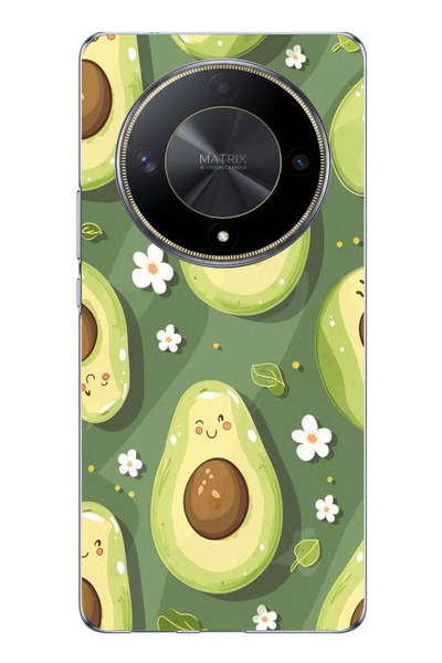 TechTree حافظة سيليكون متوافقة مع Honor X9B باللون الأخضر اللطيف والأفوكادو م...