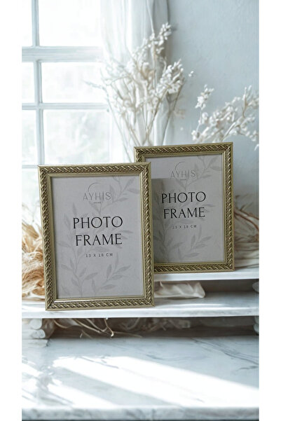 AYHİS DESIGN 13 x 18 cm 2'li Klasik Çerçeve – Mat Camlı, Arkalıklı, Duvar ve ...