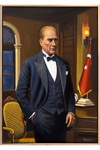 Simurg Sanatevi Atatürk – Siparişe Özel Orijinal Yağlı Boya Tablosu | El Yapı...