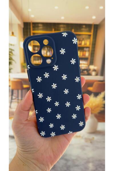 Vip Case iPhone 14 Pro Max Compatible Mini Daisy Patterned Silicone Shock-Abs...