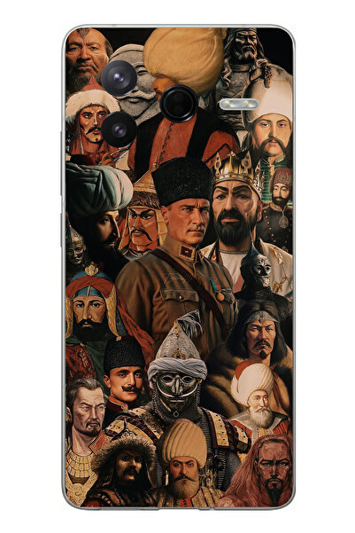 TechTree Poco F7 Pro Compatible Turkish Elders Collage Printed Silicone Case
