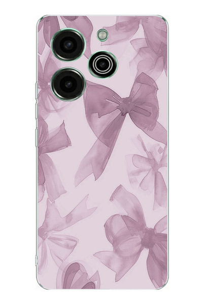 TechTree حافظة سيليكون متوافقة مع تكنو بوفا 6 برو باللون البنفسجي مطبوع