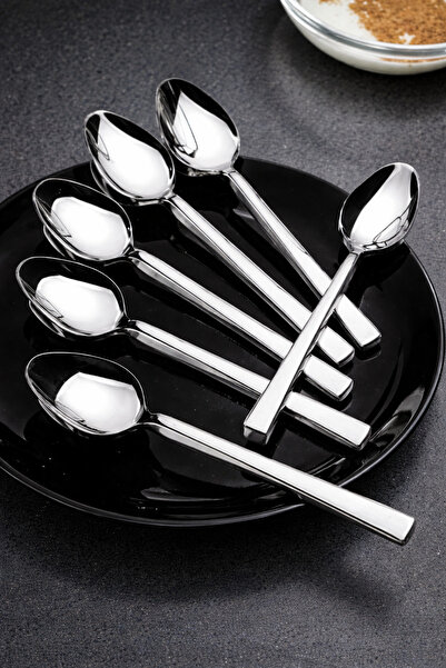 Ardore 6 pieces of luxury simple bar model dessert spoons (stainless steel)