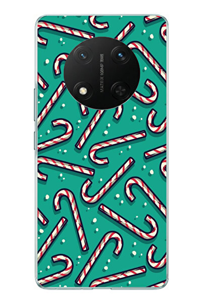 TechTree حافظة سيليكون مطبوع متوافقة مع Honor X9C مع حلوى عيد الميلاد ورقائق ...