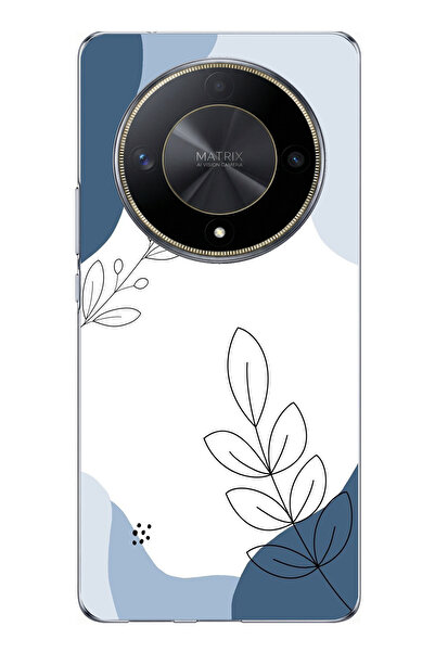 TechTree Honor X9B Compatible Blue Tranquility Shapes and Botanical Lines Pri...